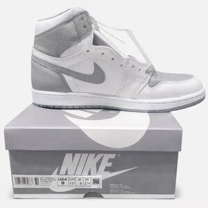 Nike Air Jordan 1 High in White and Gray